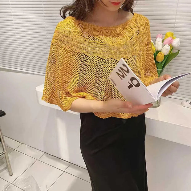 Knitted Sun-Proof Shawl