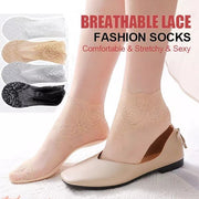 NEW LADIES FASHION LACE SOCKS - 2PAIRS